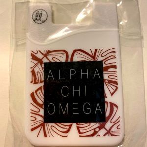 Alpha Chi Omega phone pocket sticker sleeve wallet